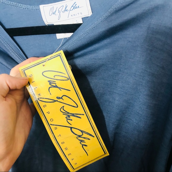 🌸5/$25🌸NWT Out Of the Blue Knits Basic Long Sleeve Flowy Top Size Large - Picture 5 of 10